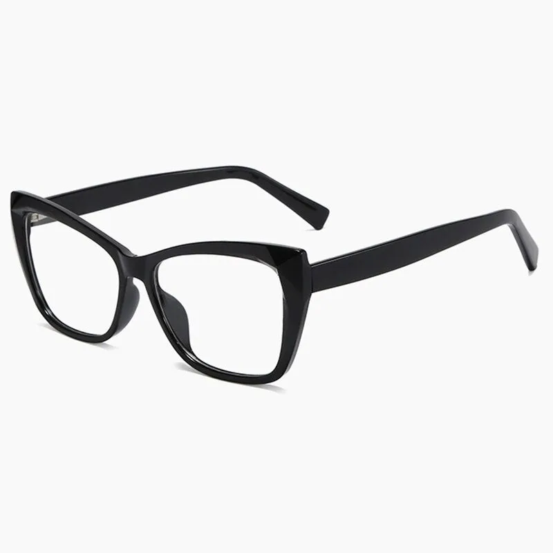 Hotony Women's Full Rim Square Cat Eye Acetate Eyeglasses 2002