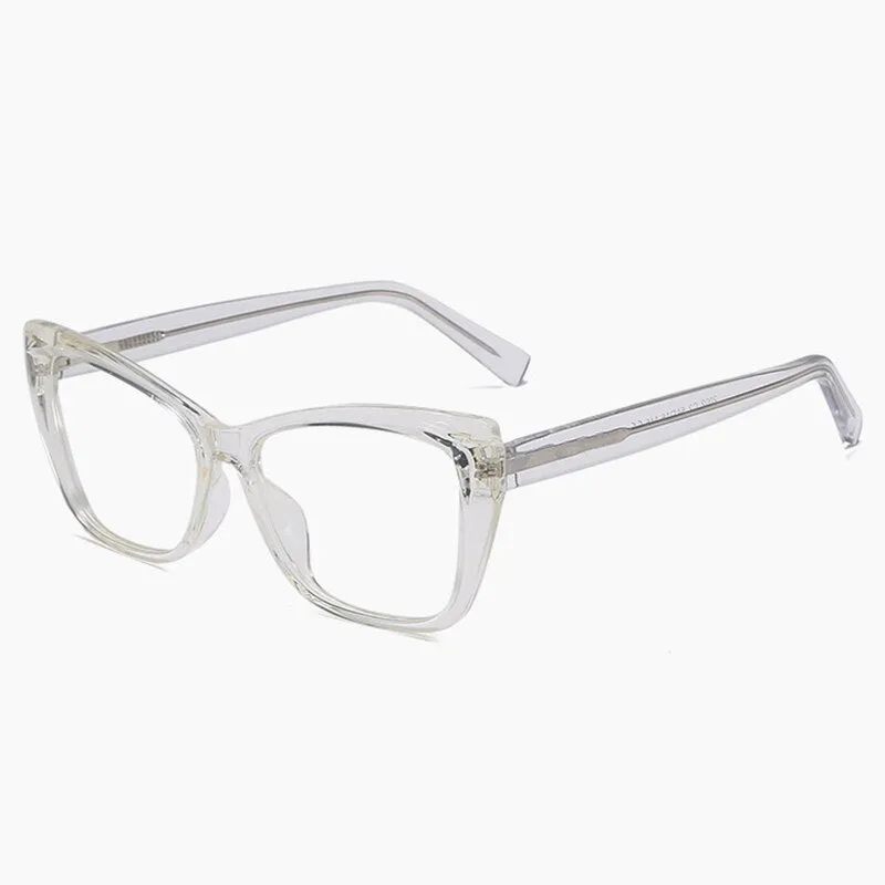 Hotony Women's Full Rim Square Cat Eye Acetate Eyeglasses 2002