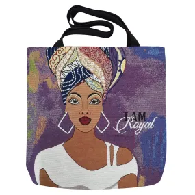 I AM ROYAL WOVEN TOTE BAG