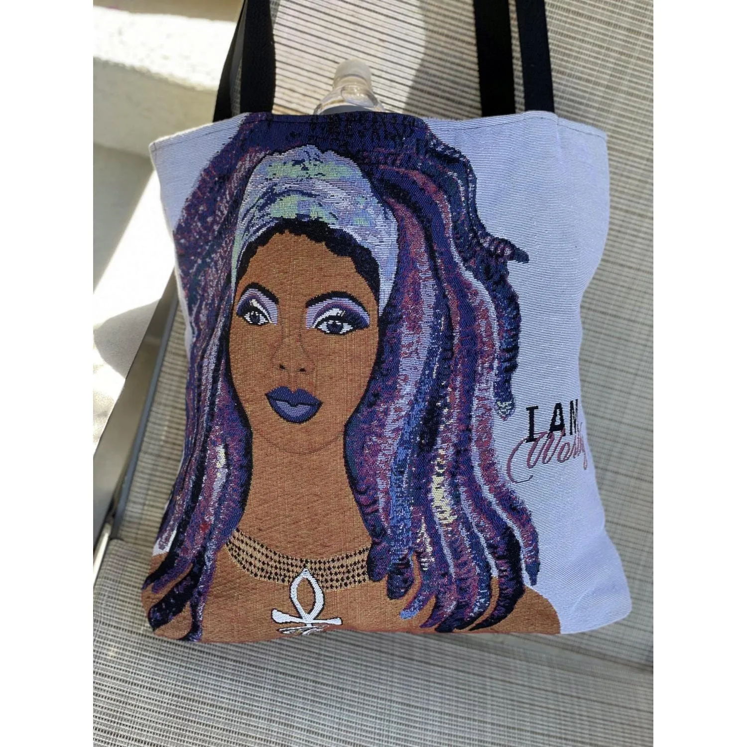 I Am Worthy Woven Tote Bag