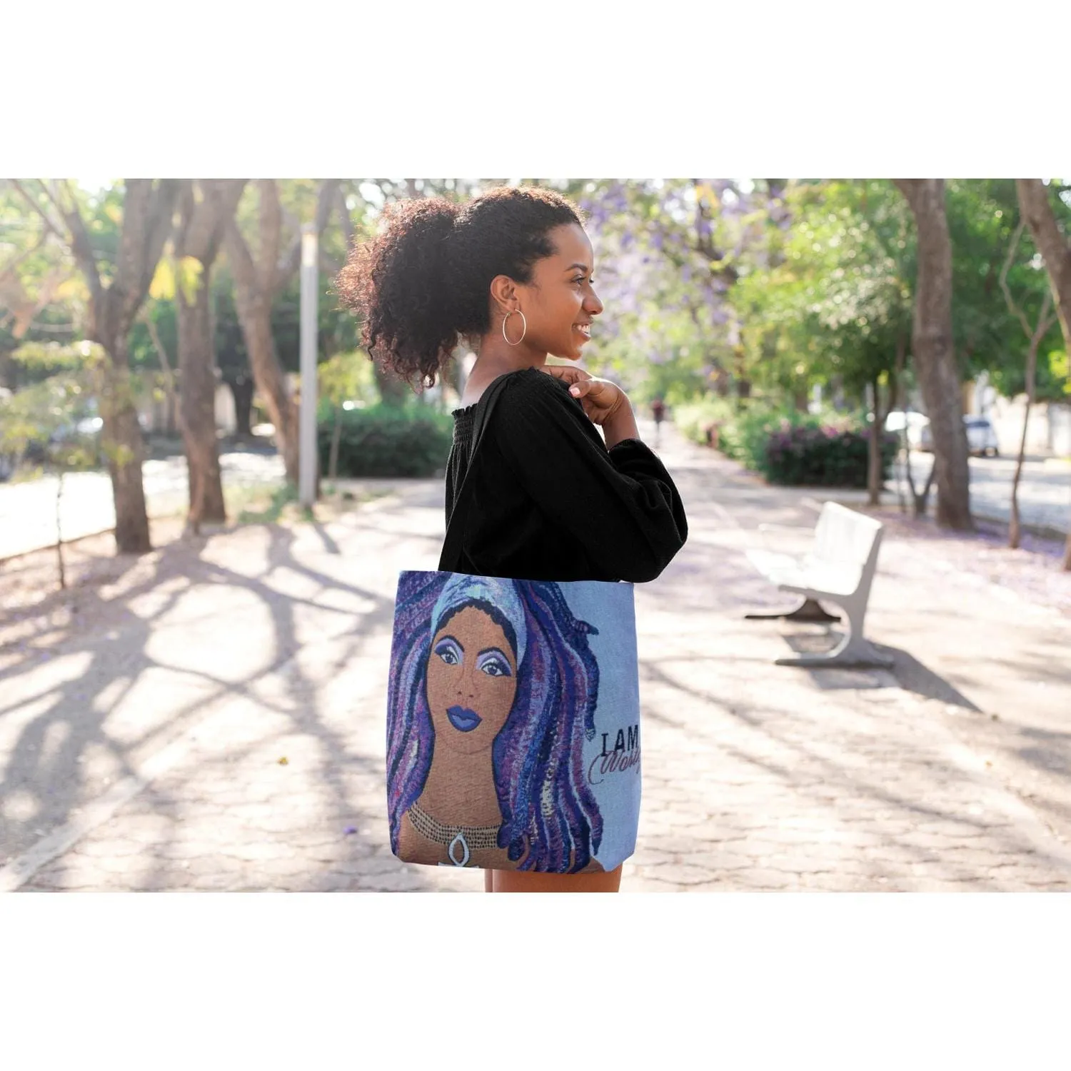 I Am Worthy Woven Tote Bag
