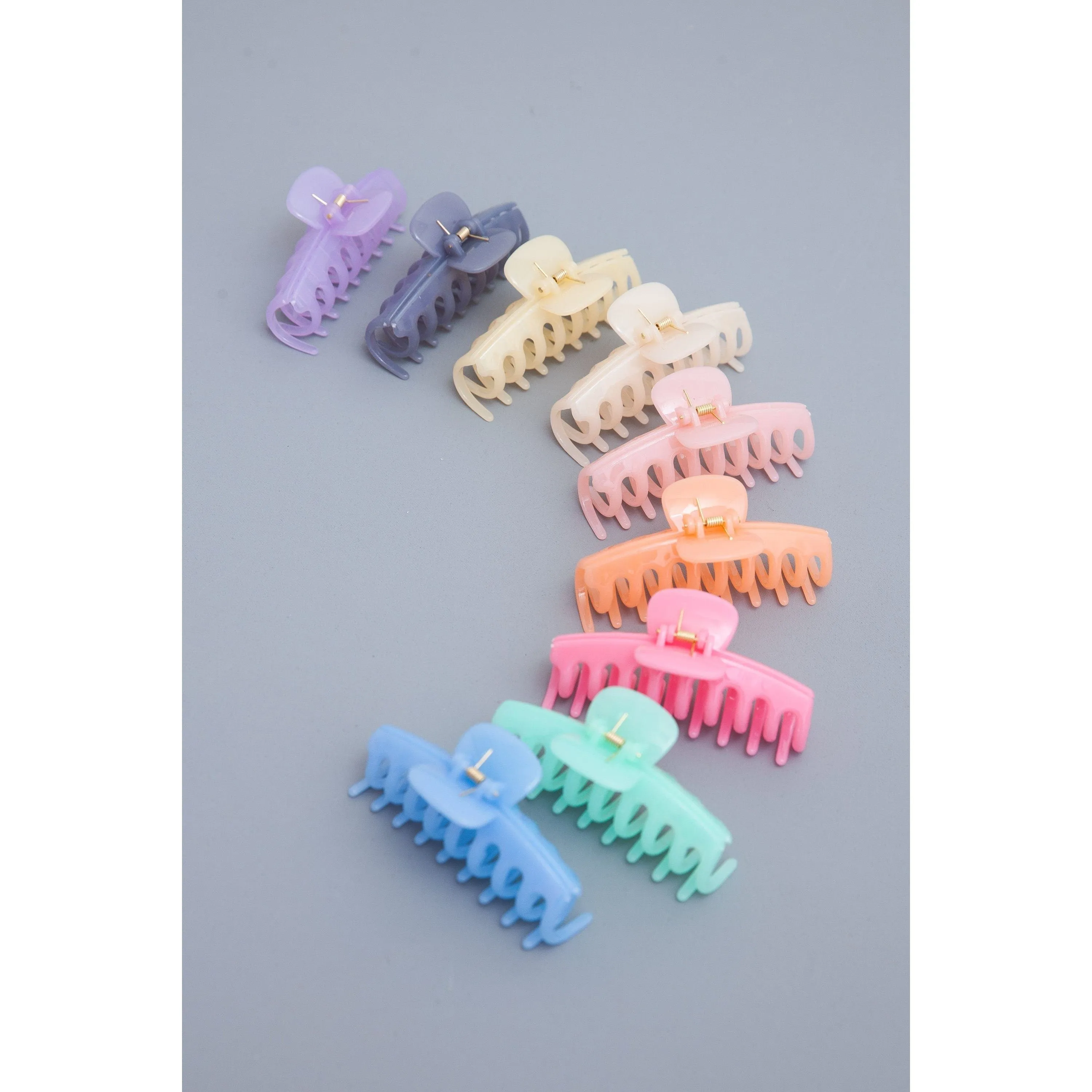 Jumbo Semi Glossy Hair Claw Clips