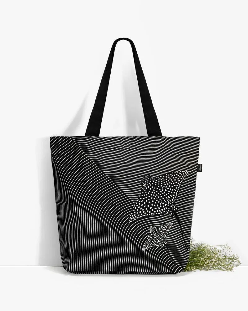 Large Zipper Tote Bag (Pack of 5) - Mesmerizing Stingray
