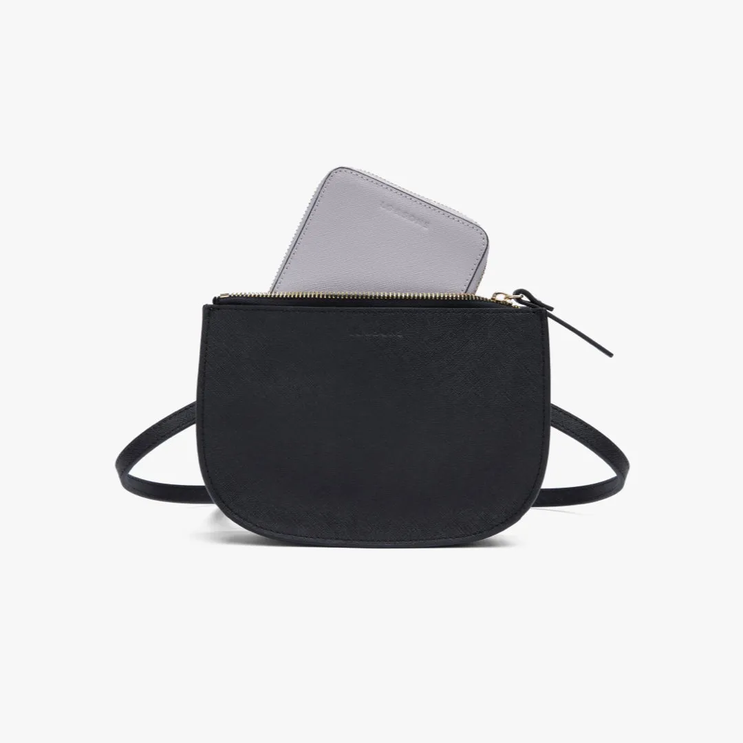 Mallorca Small Wallet - Saffiano Leather - Light Grey / Gold / Grey