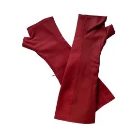 Matte Red Long Gloves - Bold, Fashion-Forward Elegance