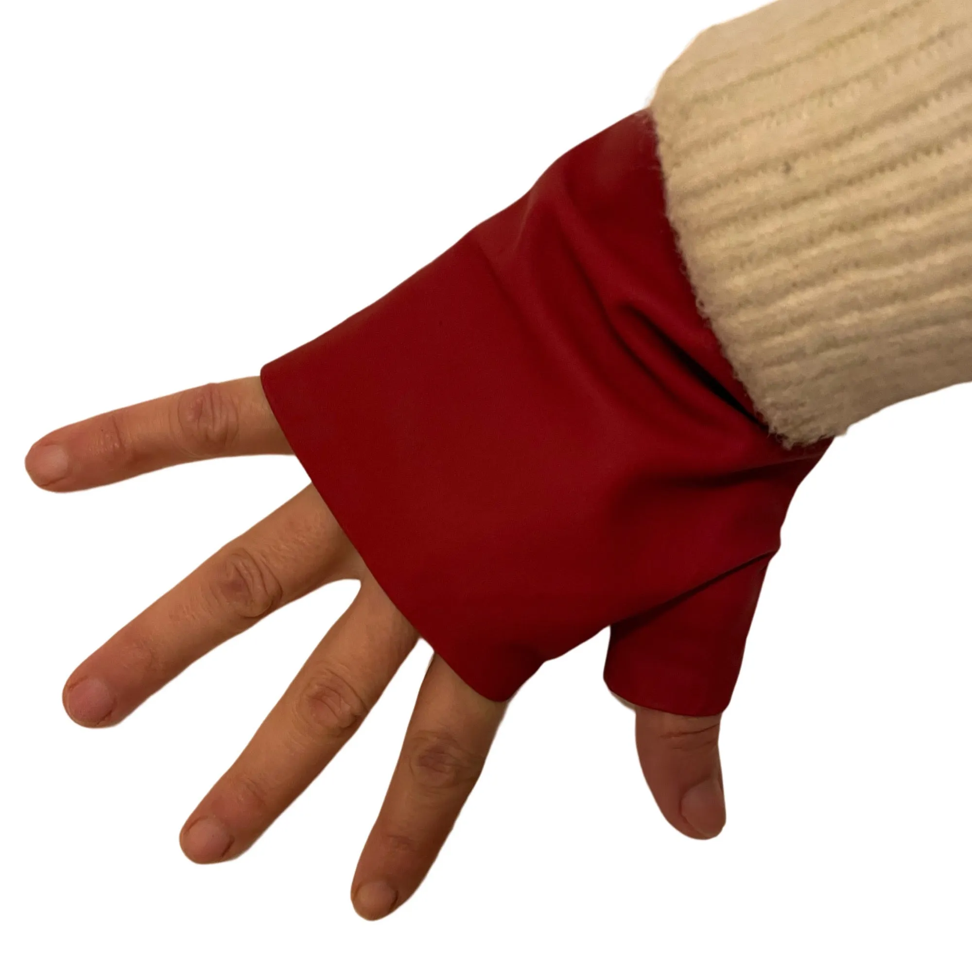 Matte Red Long Gloves - Bold, Fashion-Forward Elegance