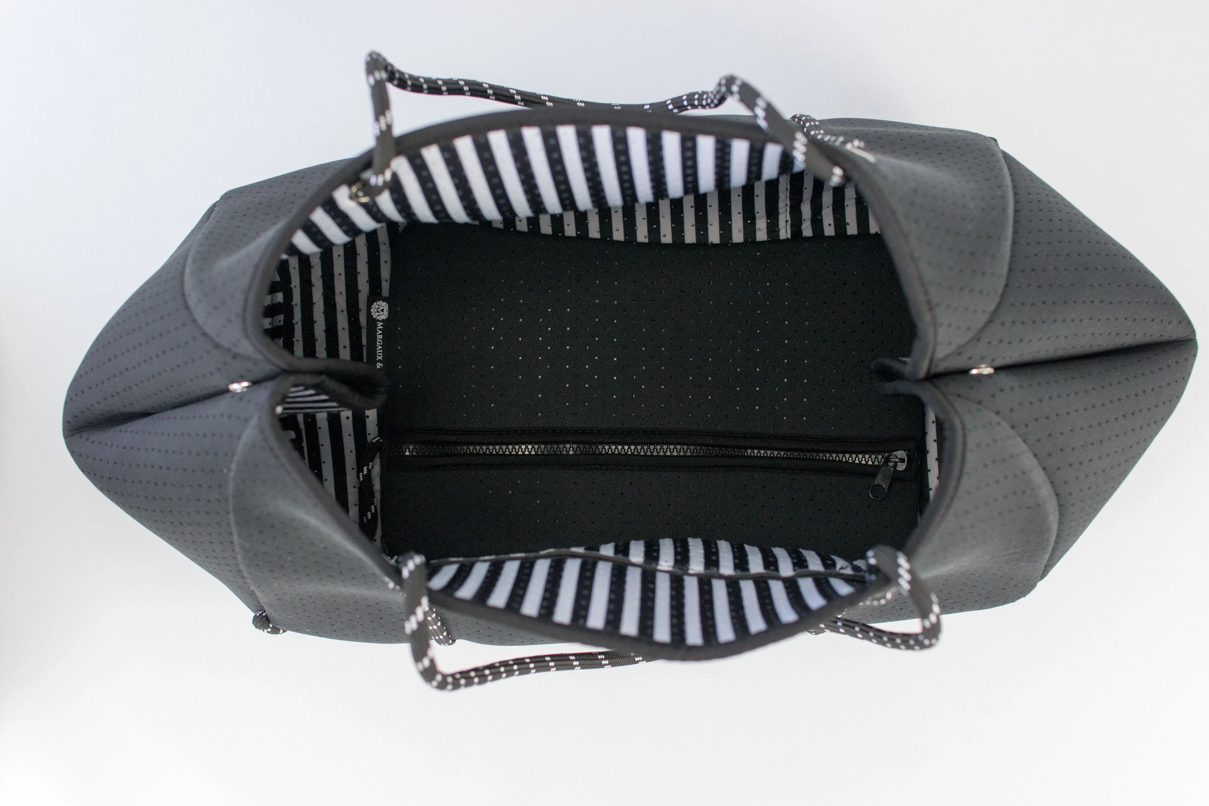 Minimalist Neoprene Tote Bag - Black