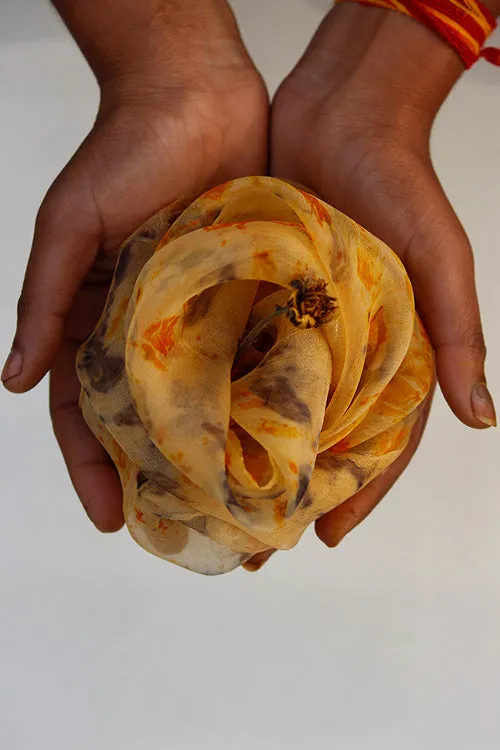 Mulya "Ishika" Eco Printed Organza Yardage