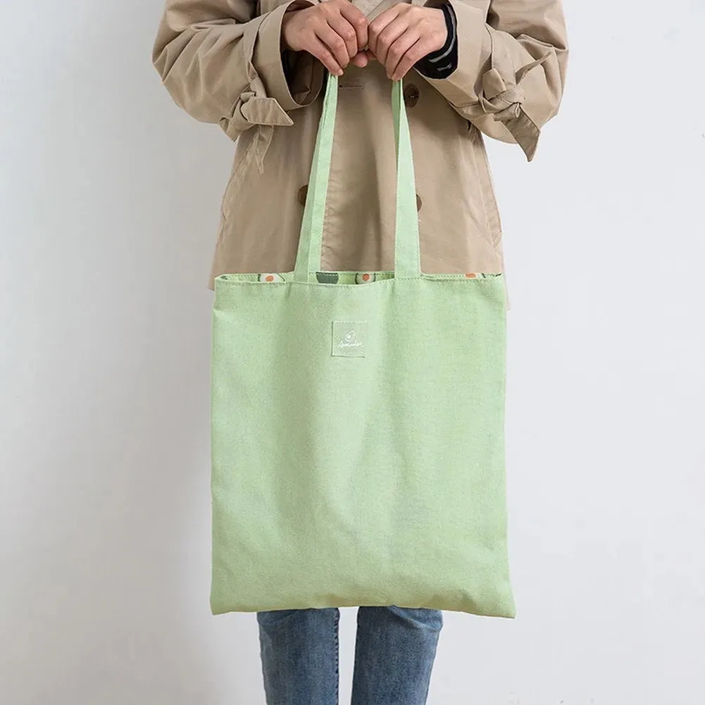 New Millet Wheat Fabric Double-sided Dual-use Shoulder Bags Cotton Linen