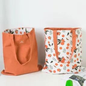 New Millet Wheat Fabric Double-sided Dual-use Shoulder Bags Cotton Linen
