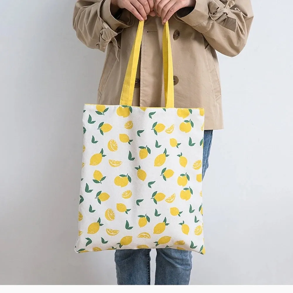New Millet Wheat Fabric Double-sided Dual-use Shoulder Bags Cotton Linen