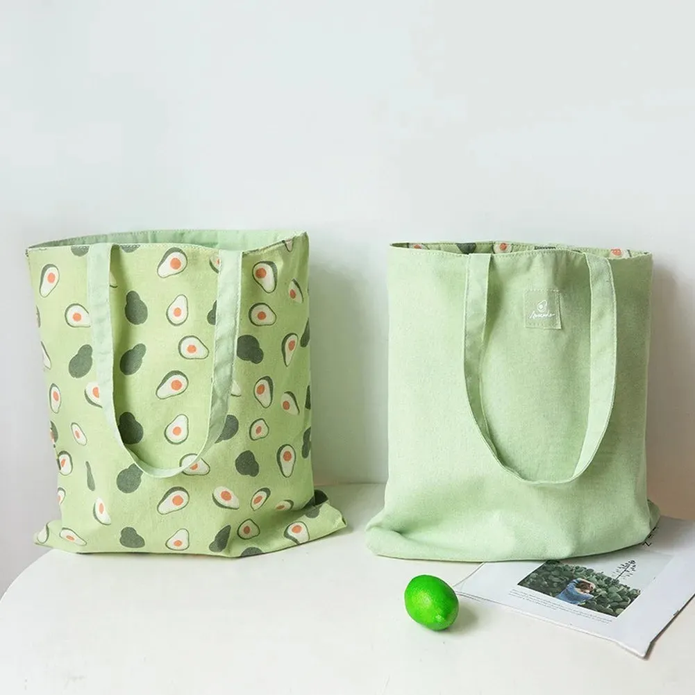 New Millet Wheat Fabric Double-sided Dual-use Shoulder Bags Cotton Linen