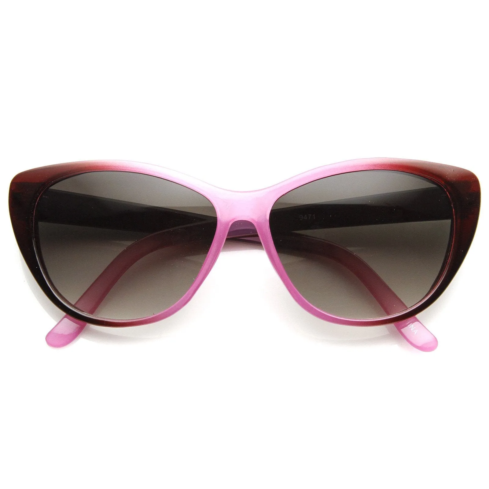 New Two Tone Fade Womens Cat Eye Sunglasses 8834