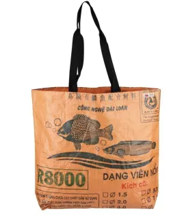 Orange Fish Recycled Tote