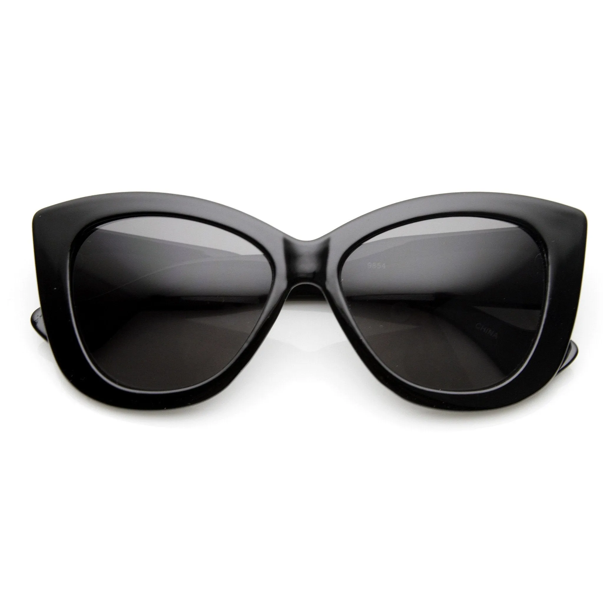 Oversize Thick Temple Womens Fashion Cat Eye Sunglasses 9167