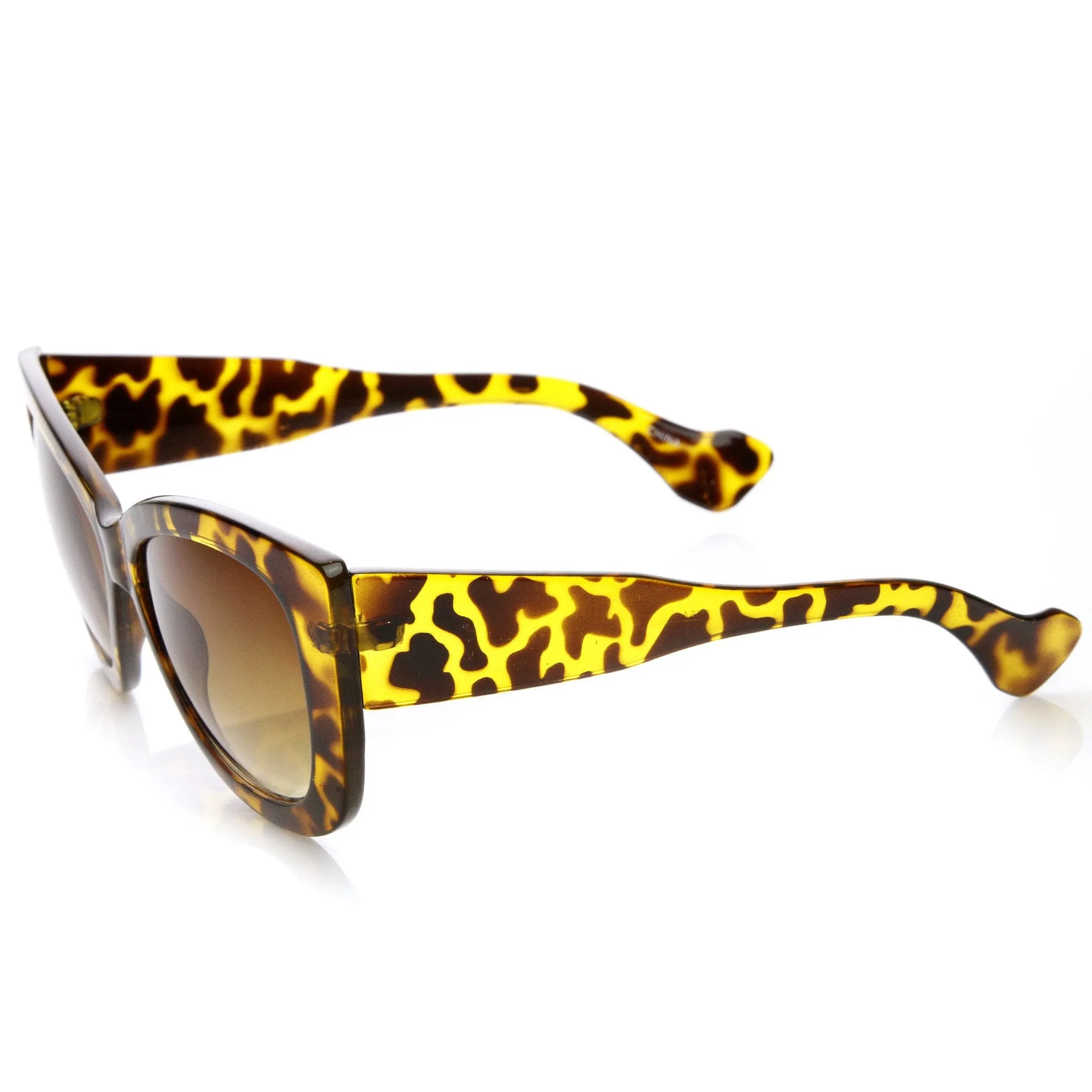 Oversize Thick Temple Womens Fashion Cat Eye Sunglasses 9167