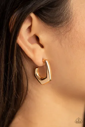 Paparazzi Earring ~ On The Hook - Gold