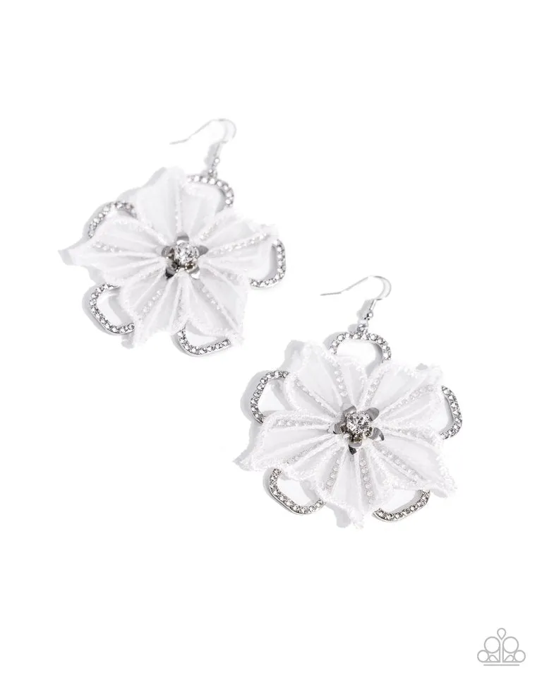 Paparazzi Earring ~ Refined Recognition - White