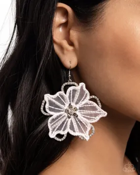 Paparazzi Earring ~ Refined Recognition - White