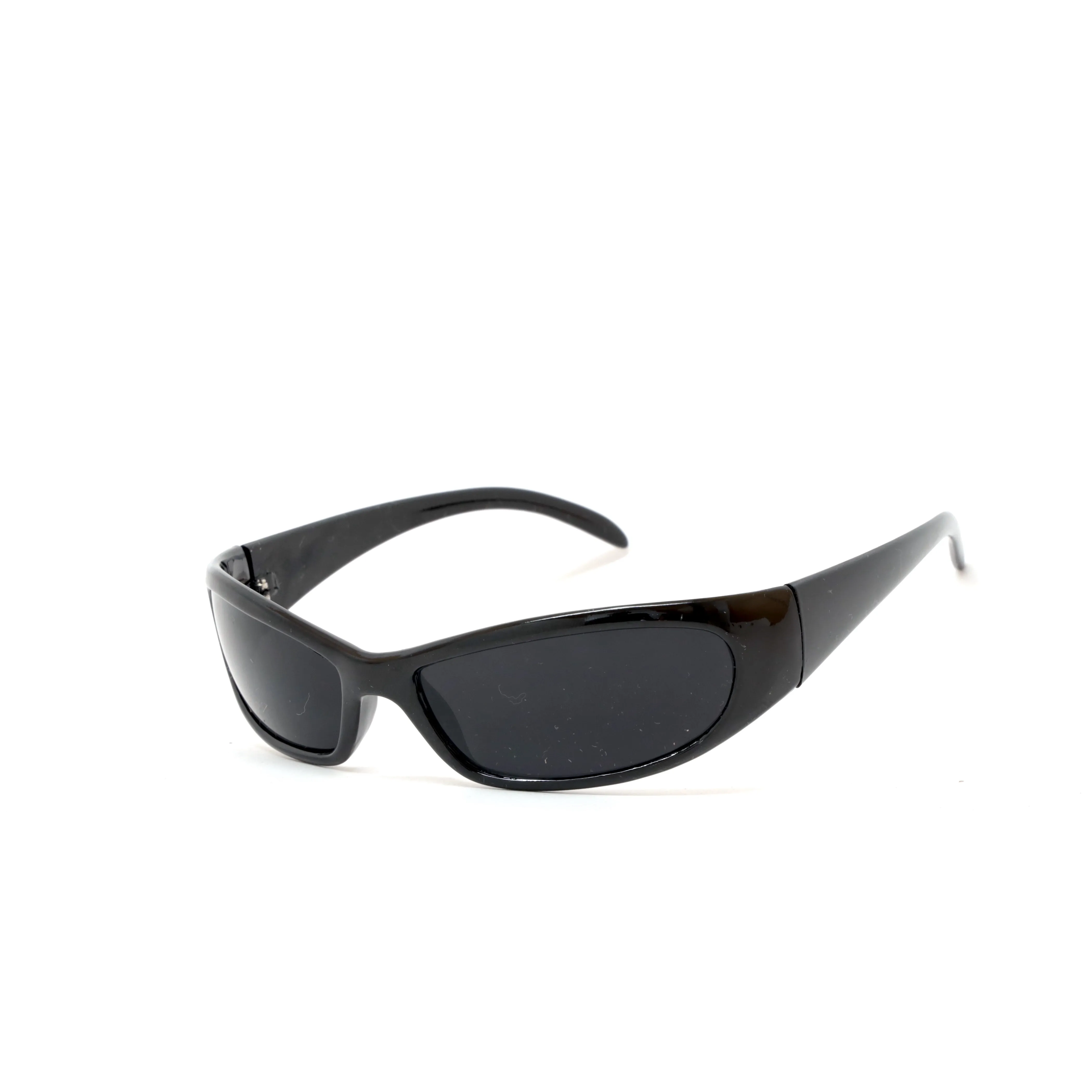 Prototype 5 Pilot Style Deadstock Wraparound Visor Sunglasses - Black