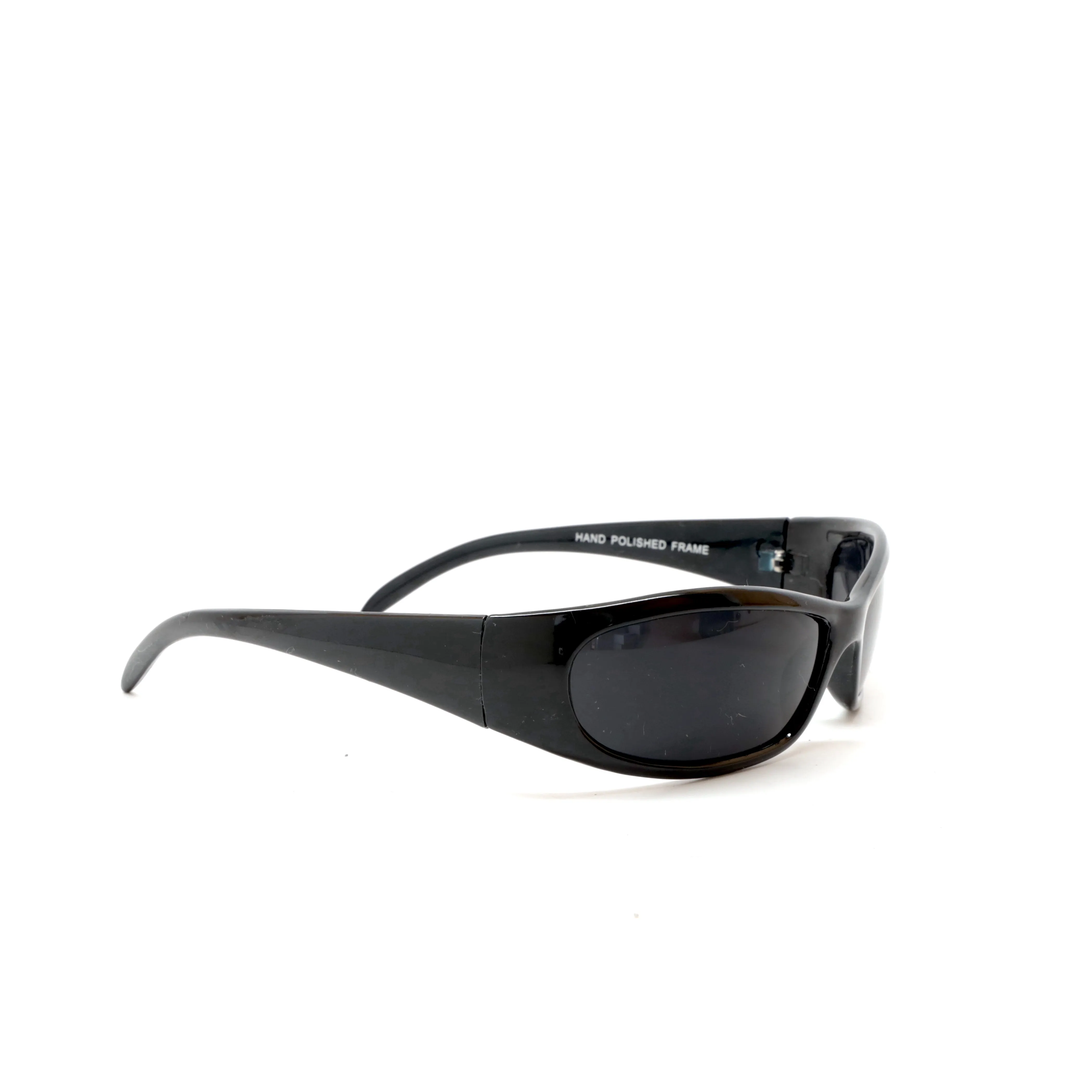 Prototype 5 Pilot Style Deadstock Wraparound Visor Sunglasses - Black