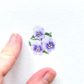 Purple pansies