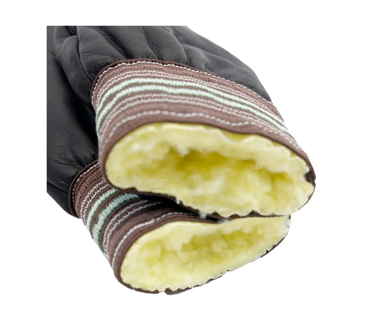 "Garbage" Leather Mitts | Black