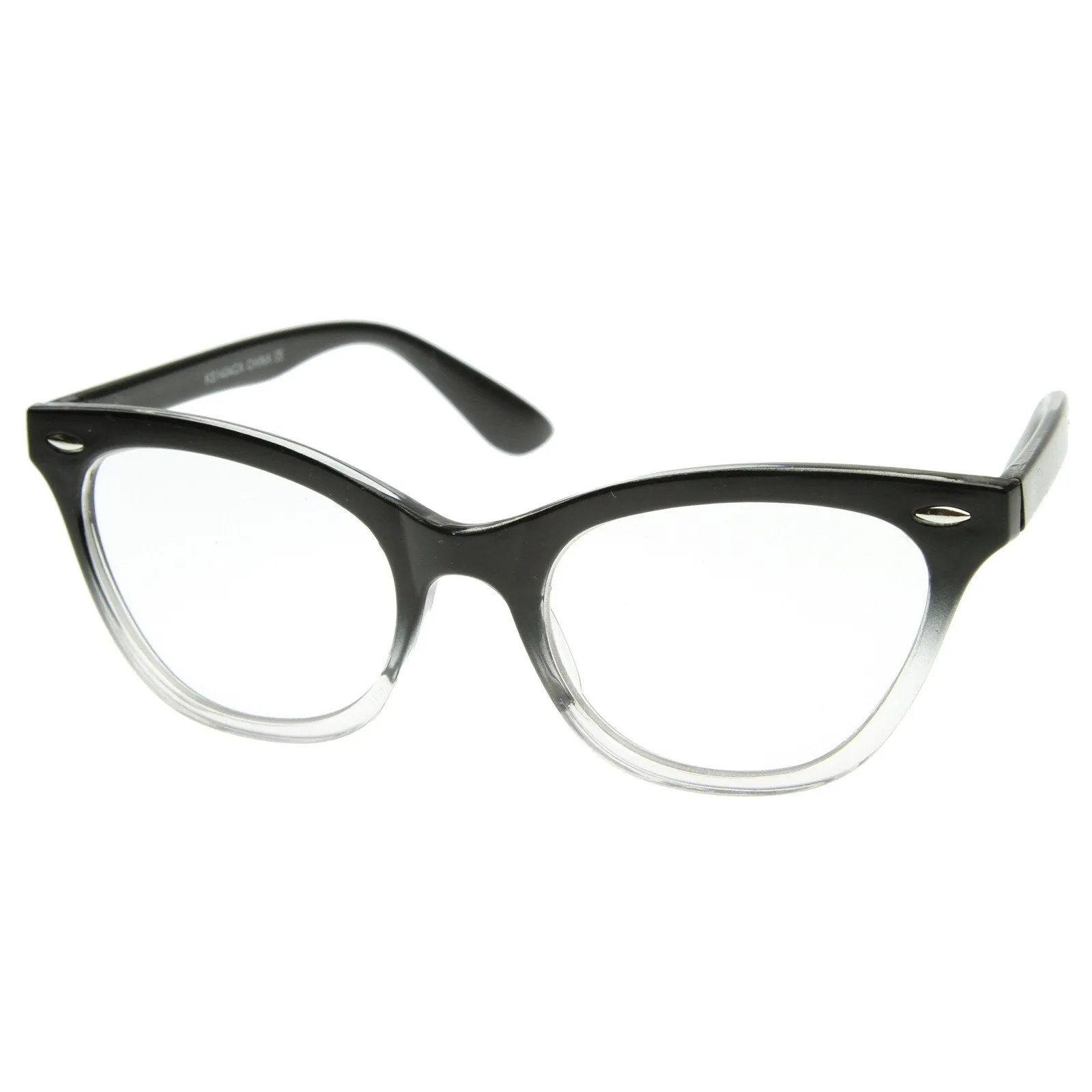 Retro 1950's RX Cat Eye Clear Lens Glasses 8532