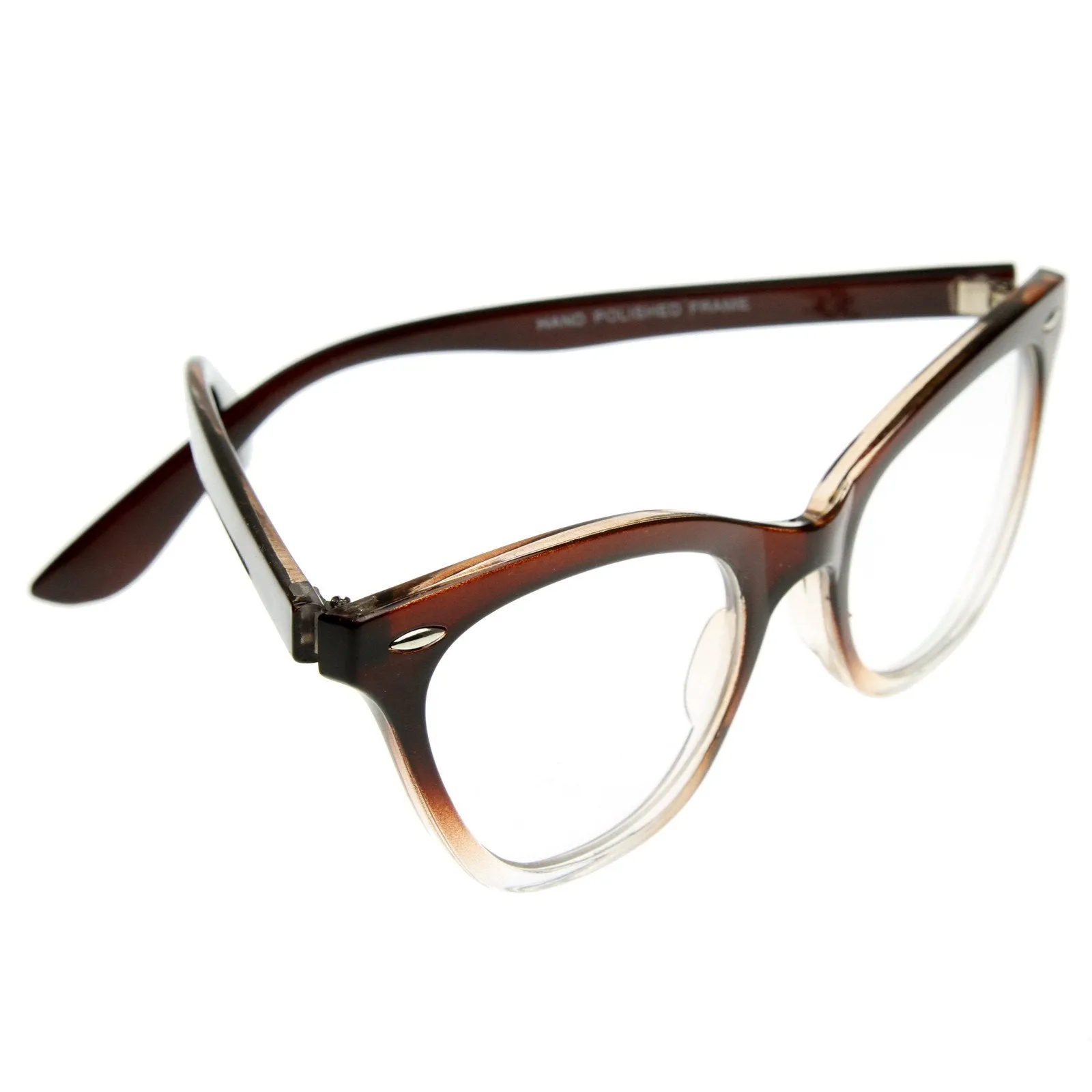 Retro 1950's RX Cat Eye Clear Lens Glasses 8532