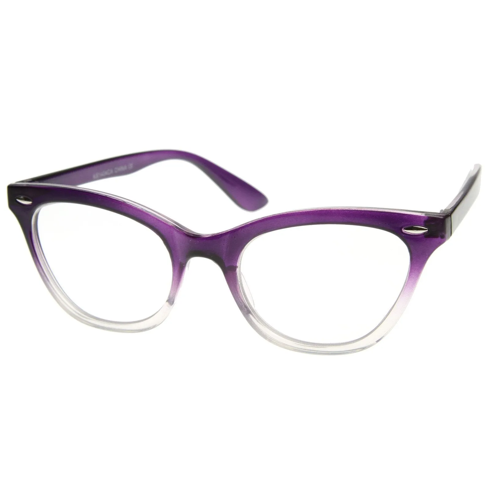 Retro 1950's RX Cat Eye Clear Lens Glasses 8532