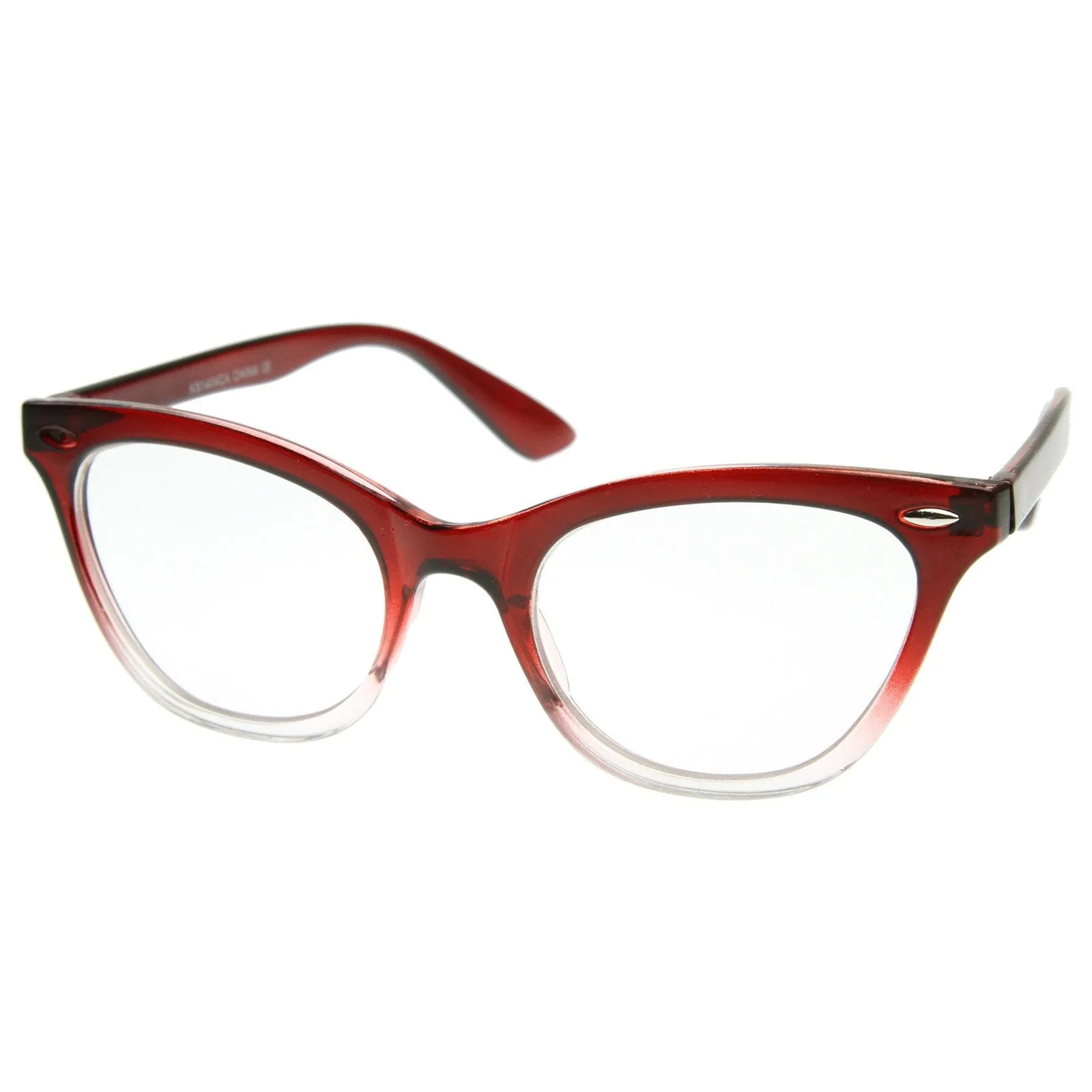 Retro 1950's RX Cat Eye Clear Lens Glasses 8532