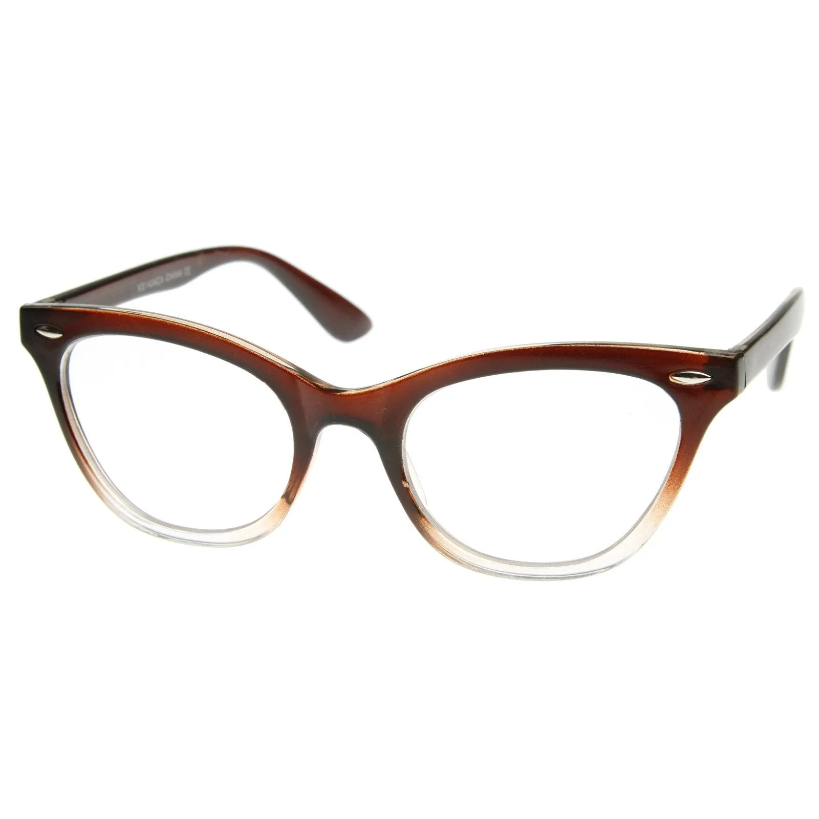 Retro 1950's RX Cat Eye Clear Lens Glasses 8532