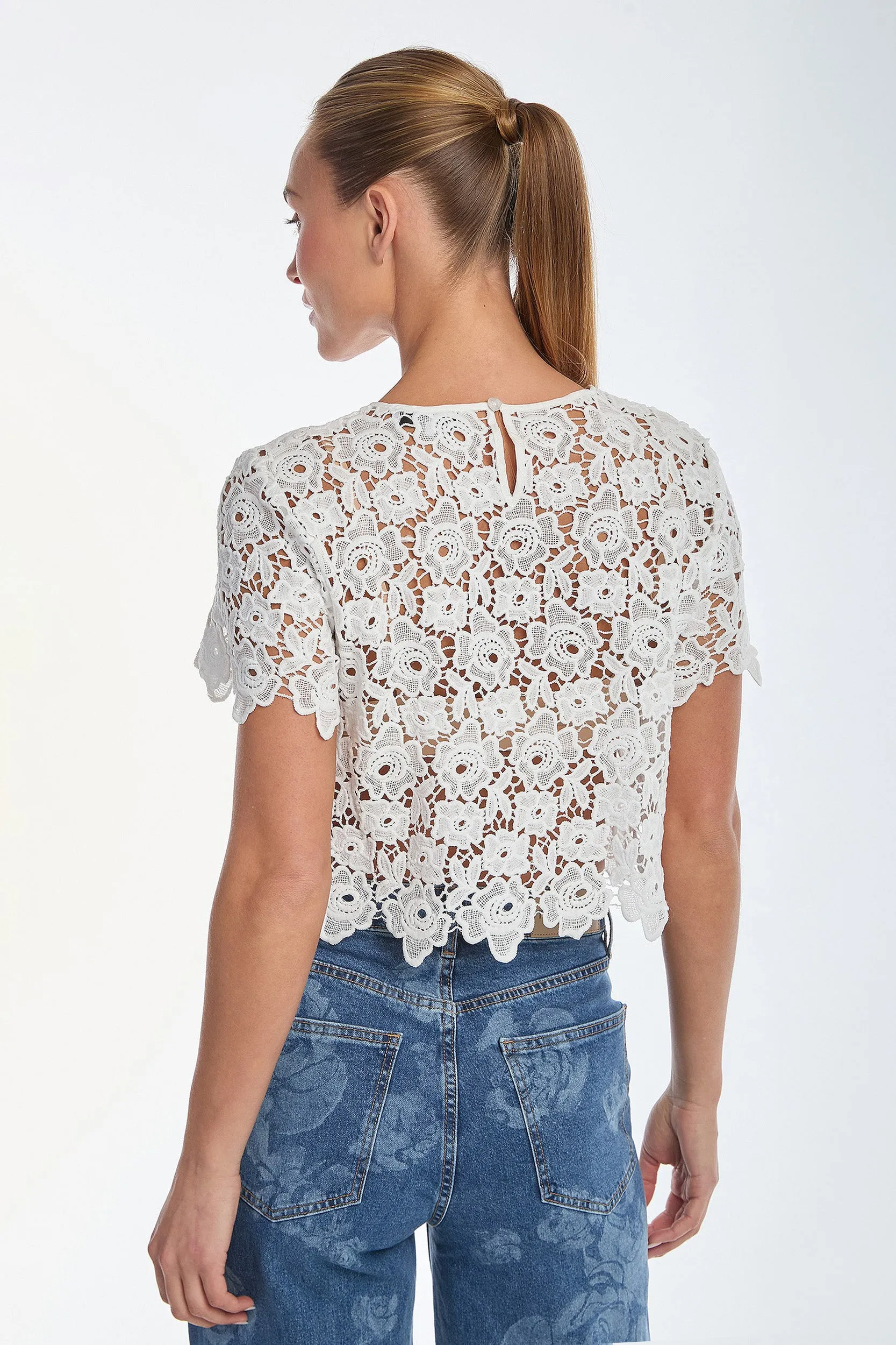 Sadie Lace T-Shirt - White