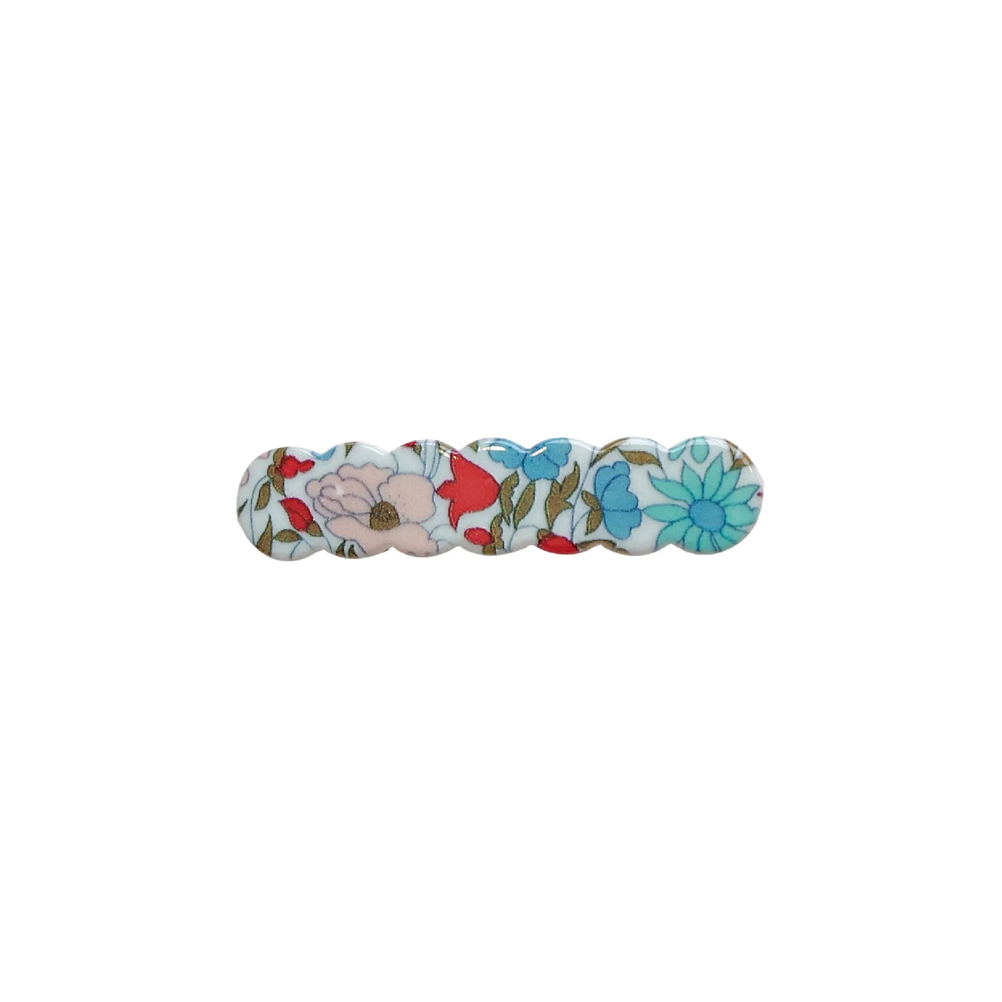 Scalloped Acrylic Hair Clip - 28 Prints