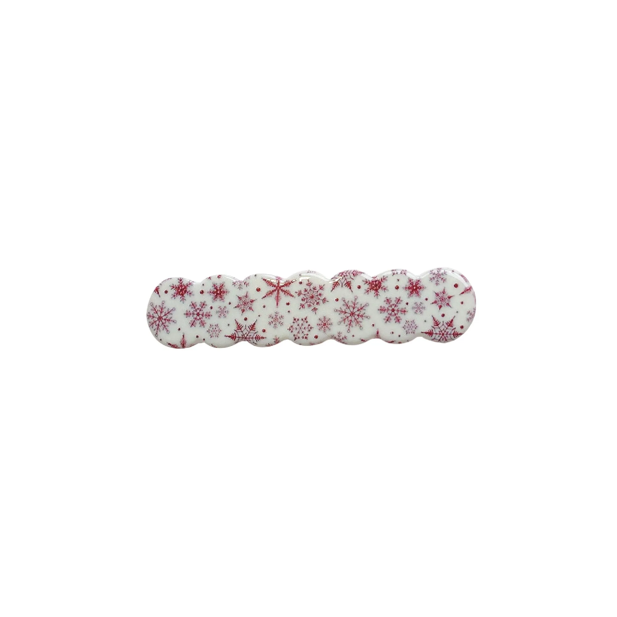 Scalloped Acrylic Hair Clip - 28 Prints