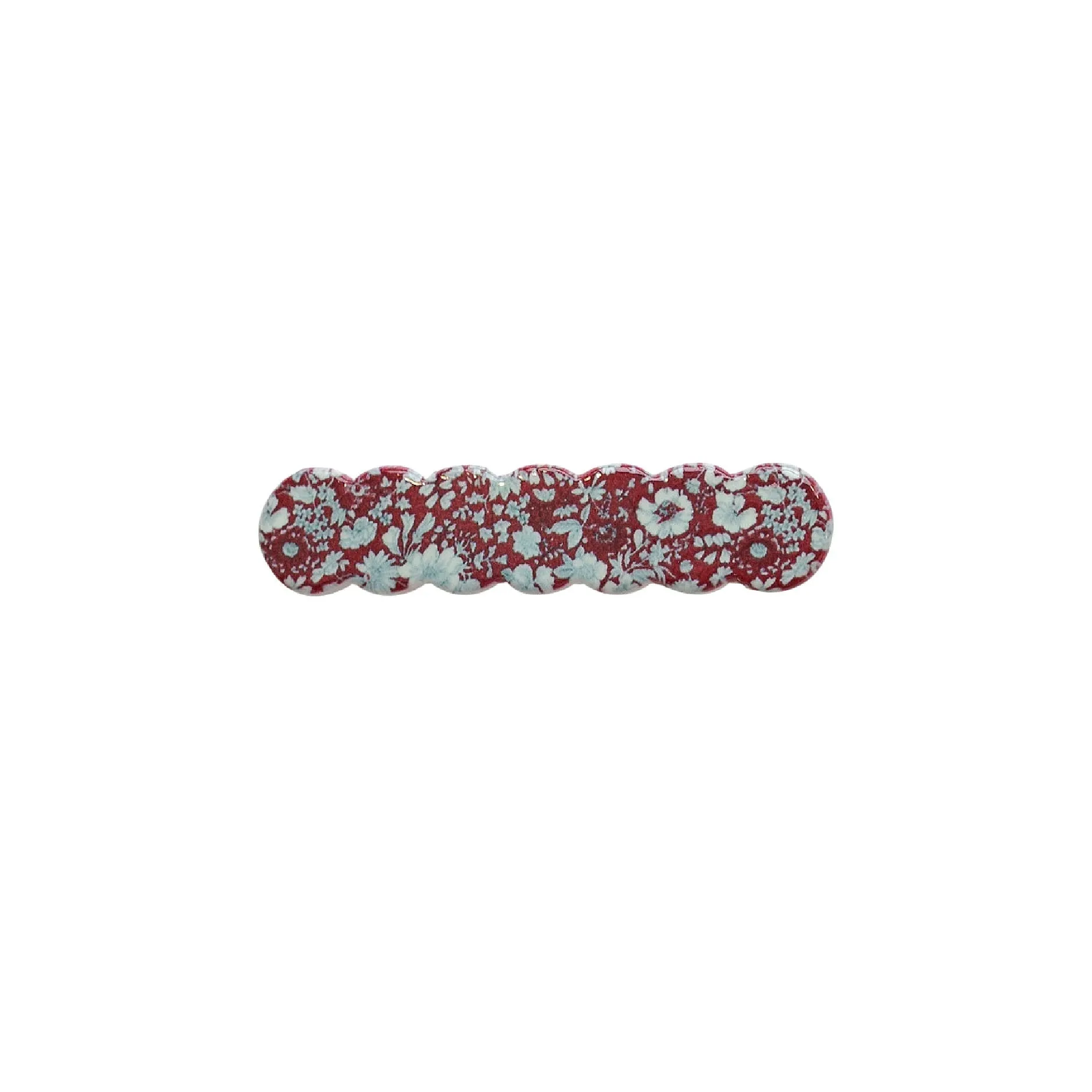 Scalloped Acrylic Hair Clip - 28 Prints