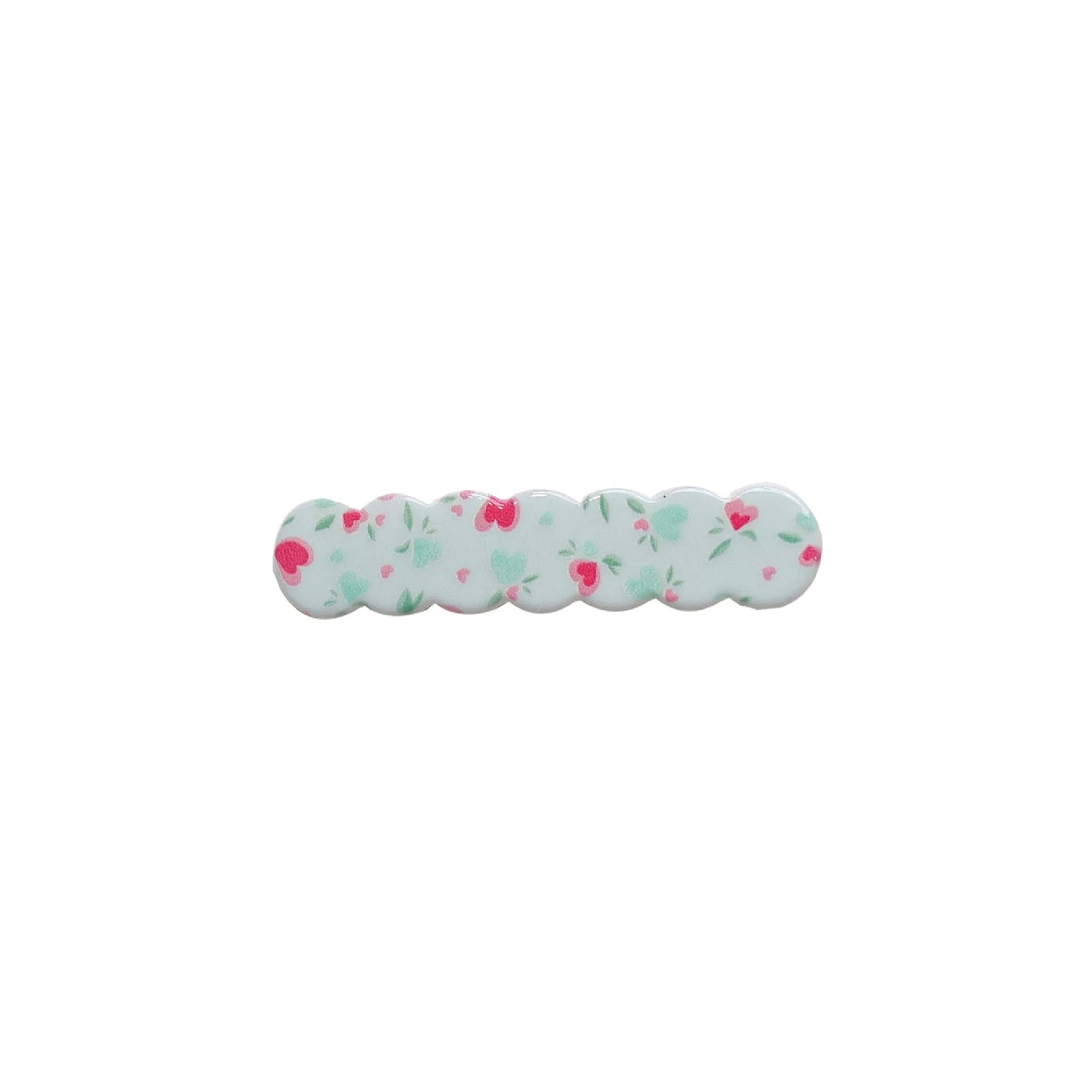 Scalloped Acrylic Hair Clip - 28 Prints