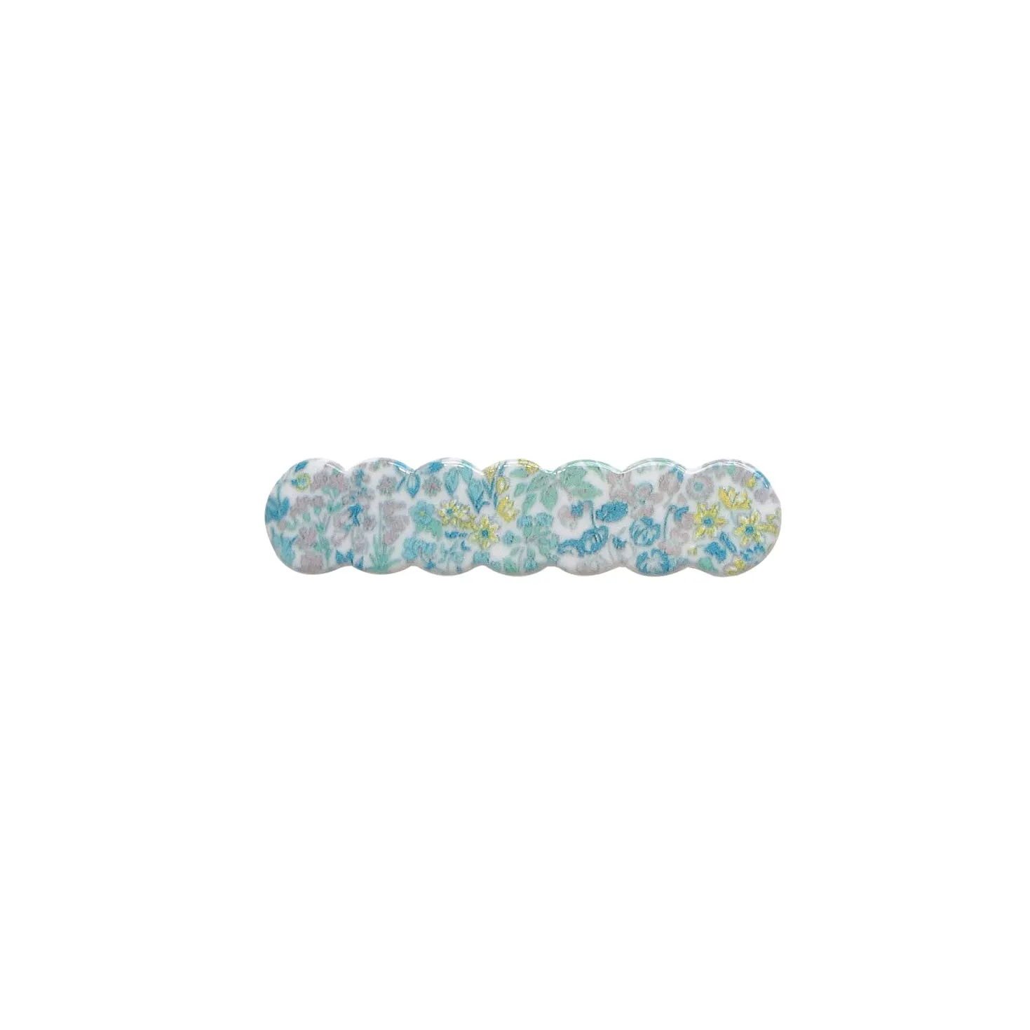 Scalloped Acrylic Hair Clip - 28 Prints