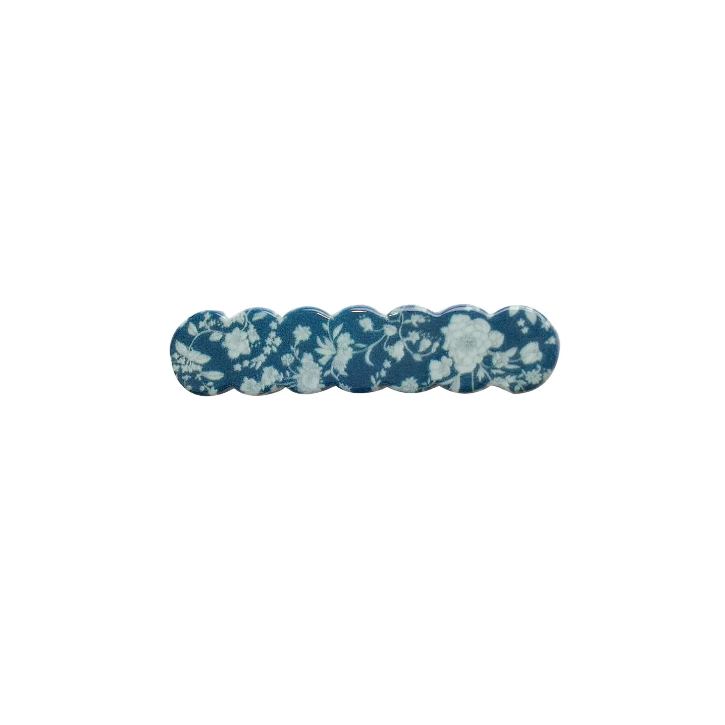 Scalloped Acrylic Hair Clip - 28 Prints