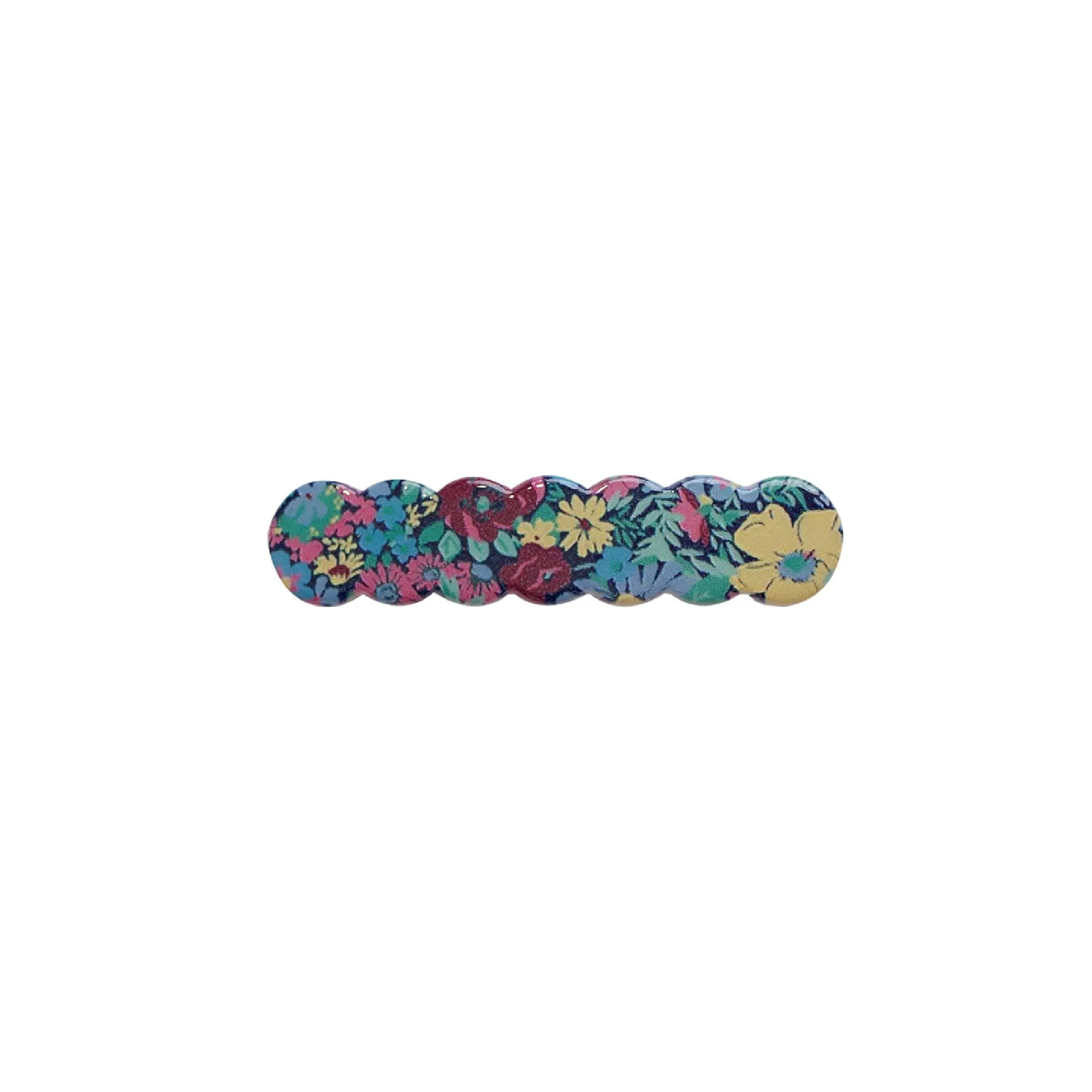Scalloped Acrylic Hair Clip - 28 Prints