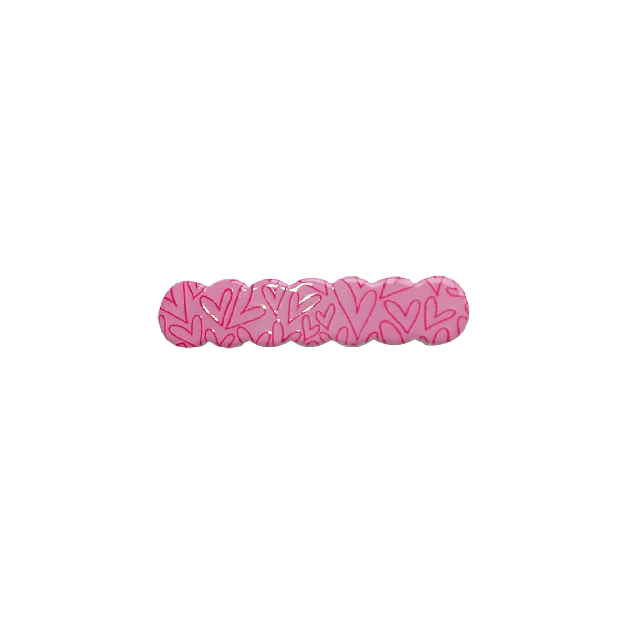 Scalloped Acrylic Hair Clip - 28 Prints