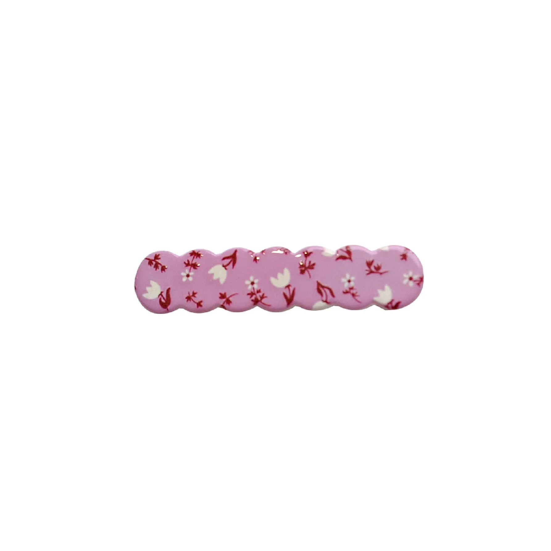 Scalloped Acrylic Hair Clip - 28 Prints