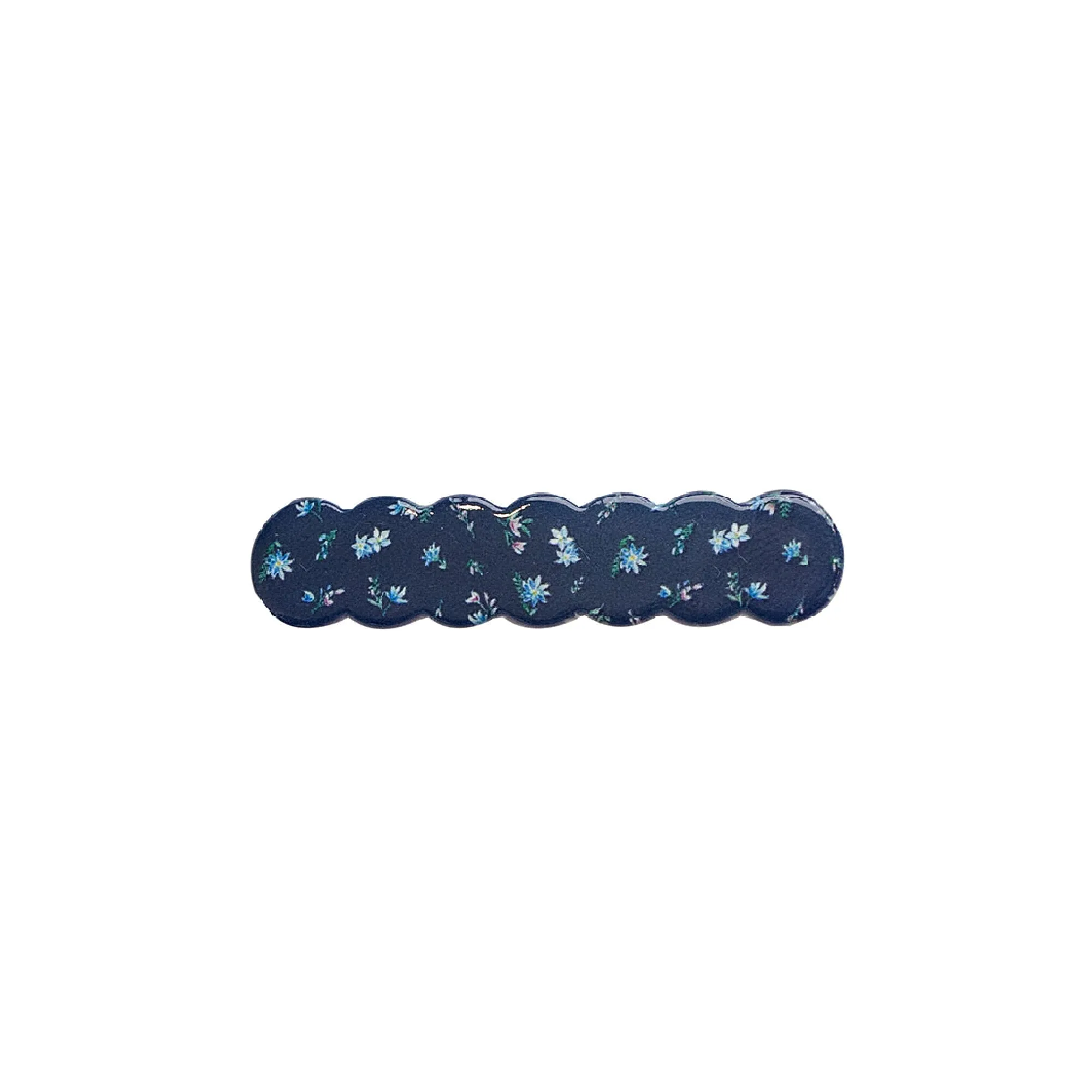 Scalloped Acrylic Hair Clip - 28 Prints
