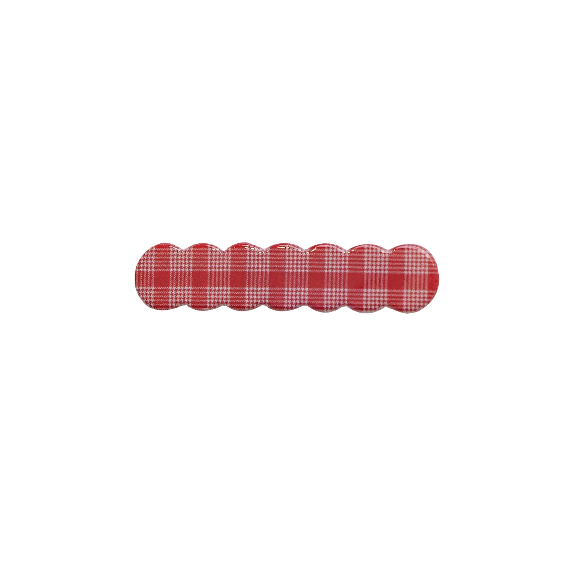 Scalloped Acrylic Hair Clip - 28 Prints