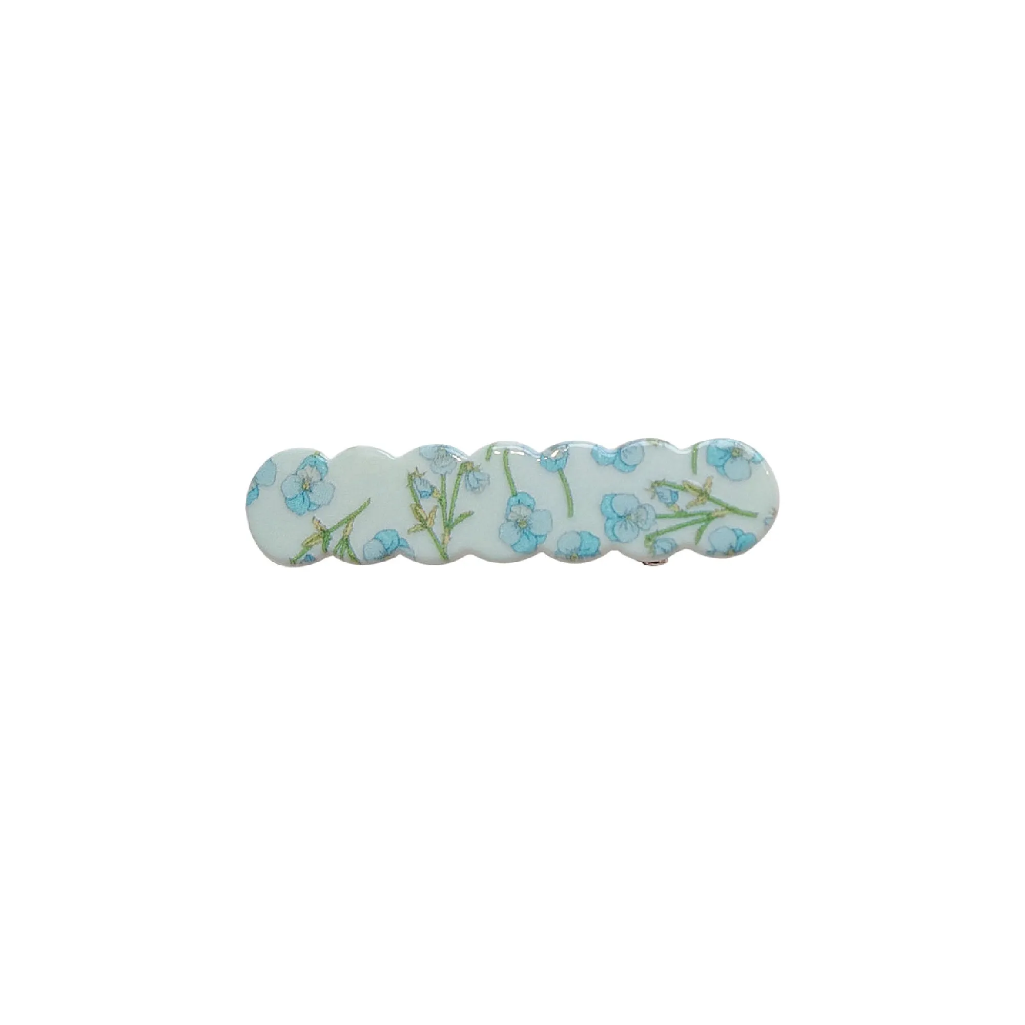 Scalloped Acrylic Hair Clip - 28 Prints