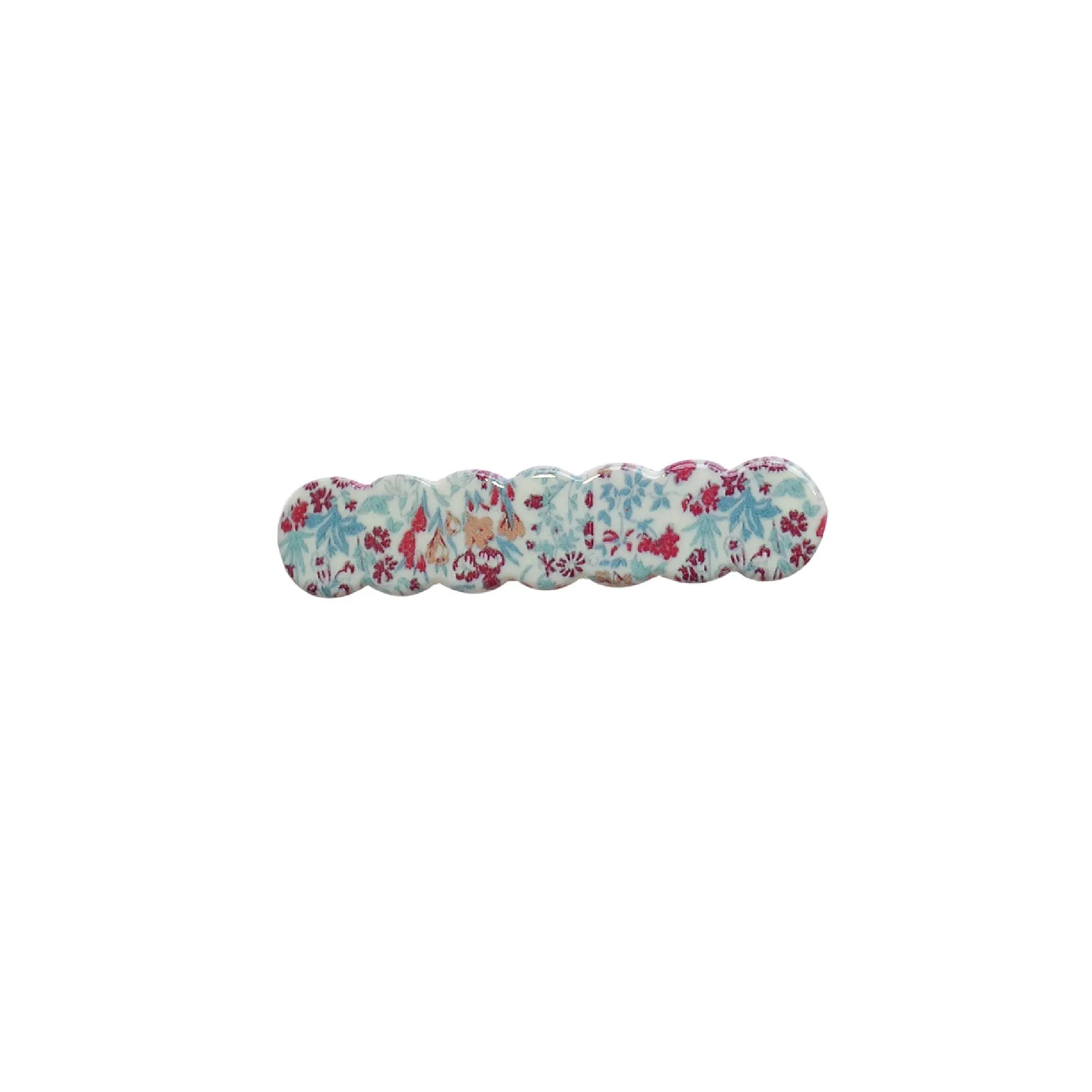 Scalloped Acrylic Hair Clip - 28 Prints