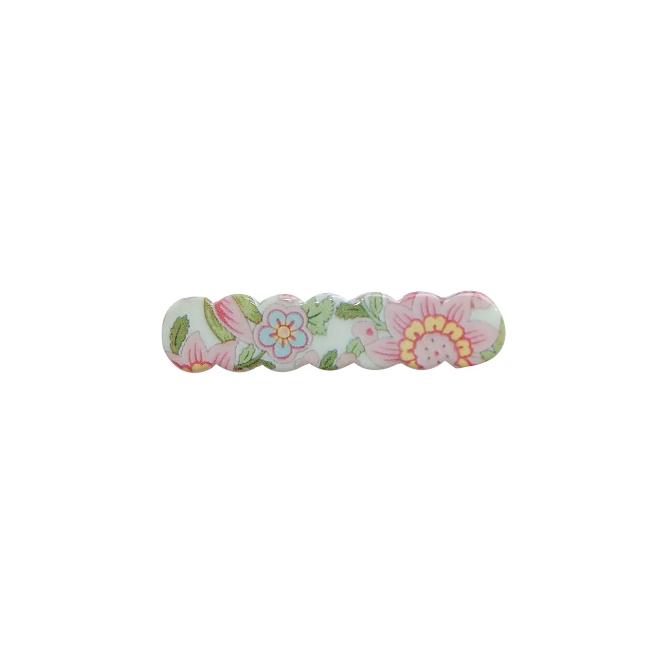 Scalloped Acrylic Hair Clip - 28 Prints