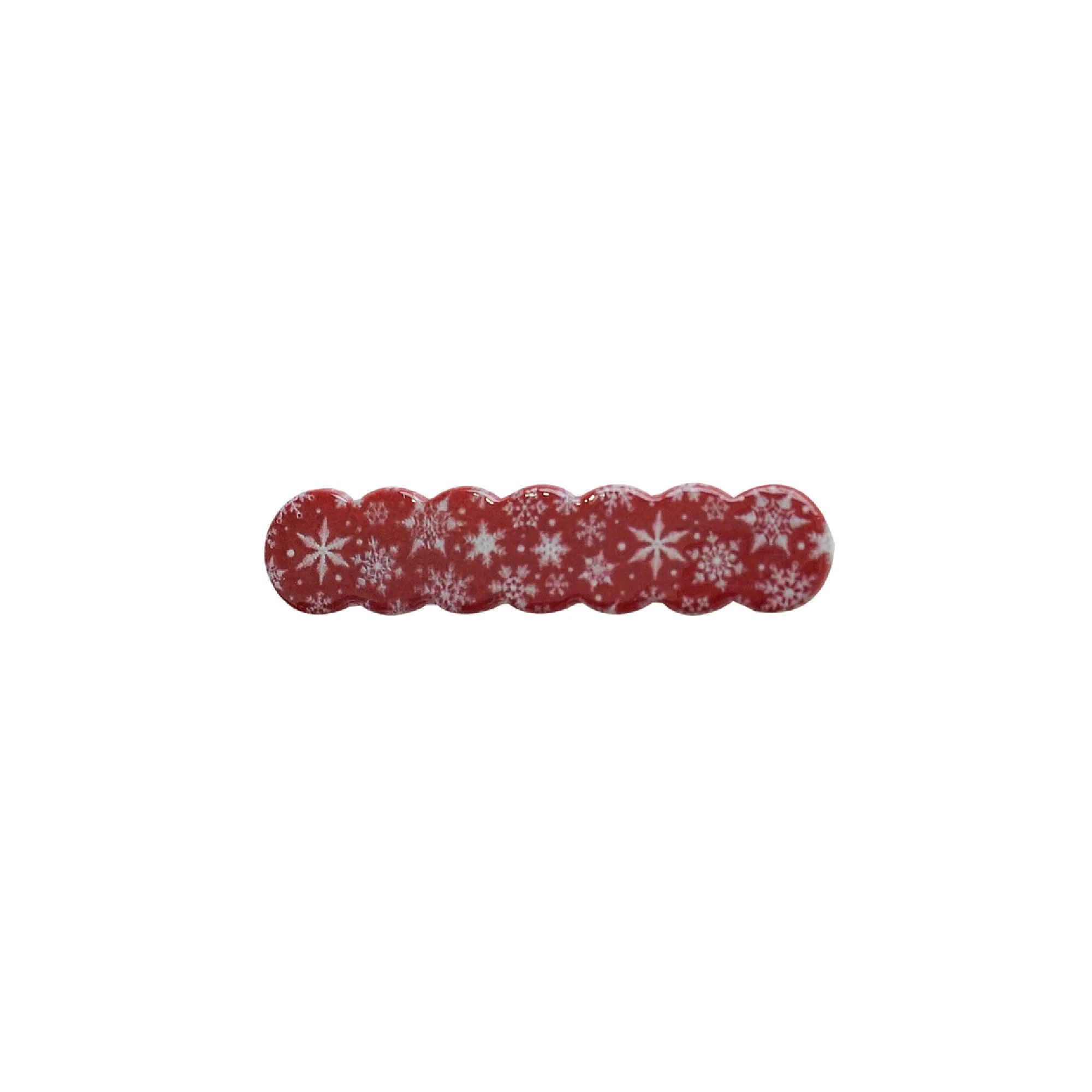 Scalloped Acrylic Hair Clip - 28 Prints