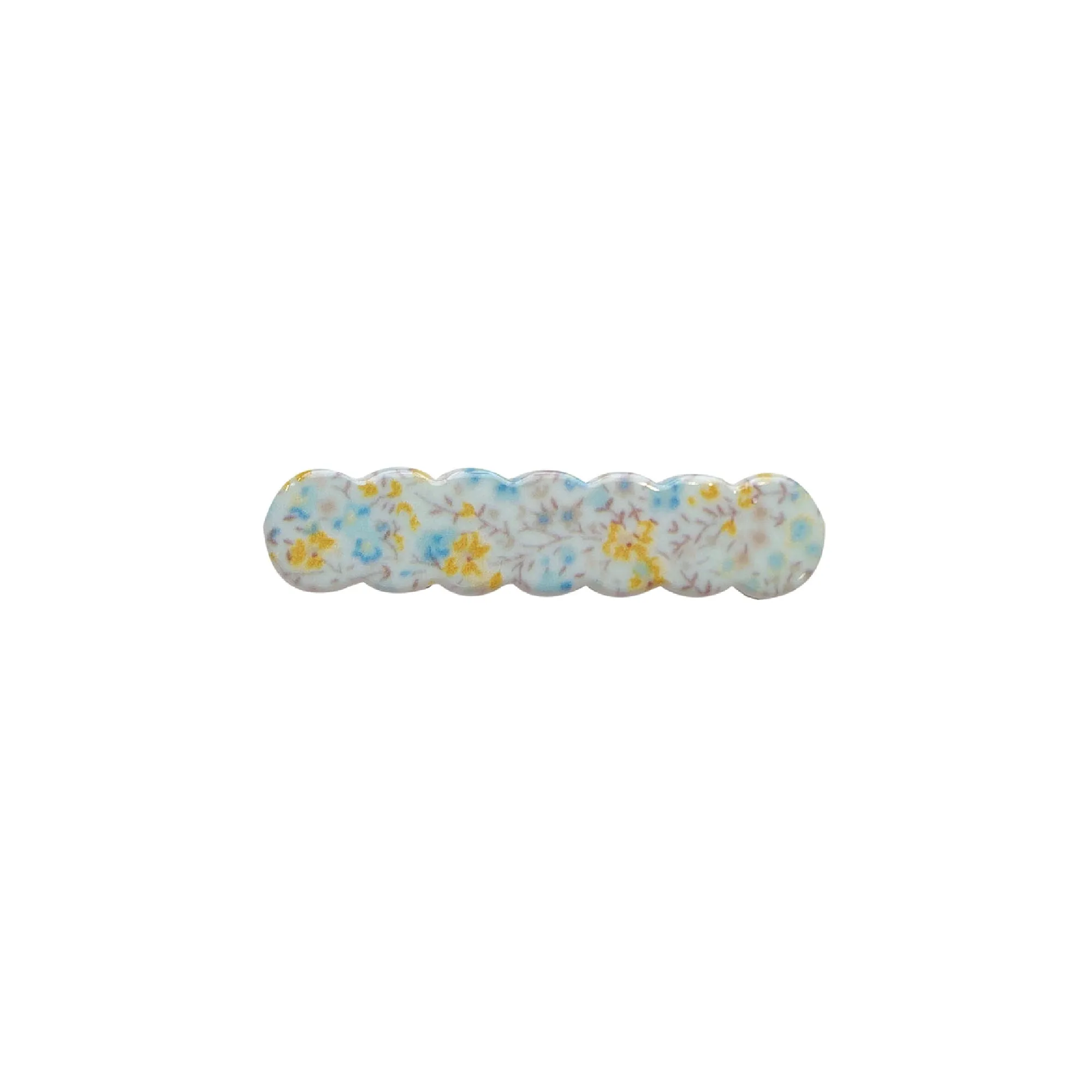 Scalloped Acrylic Hair Clip - 28 Prints