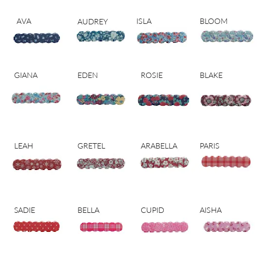 Scalloped Acrylic Hair Clip - 28 Prints